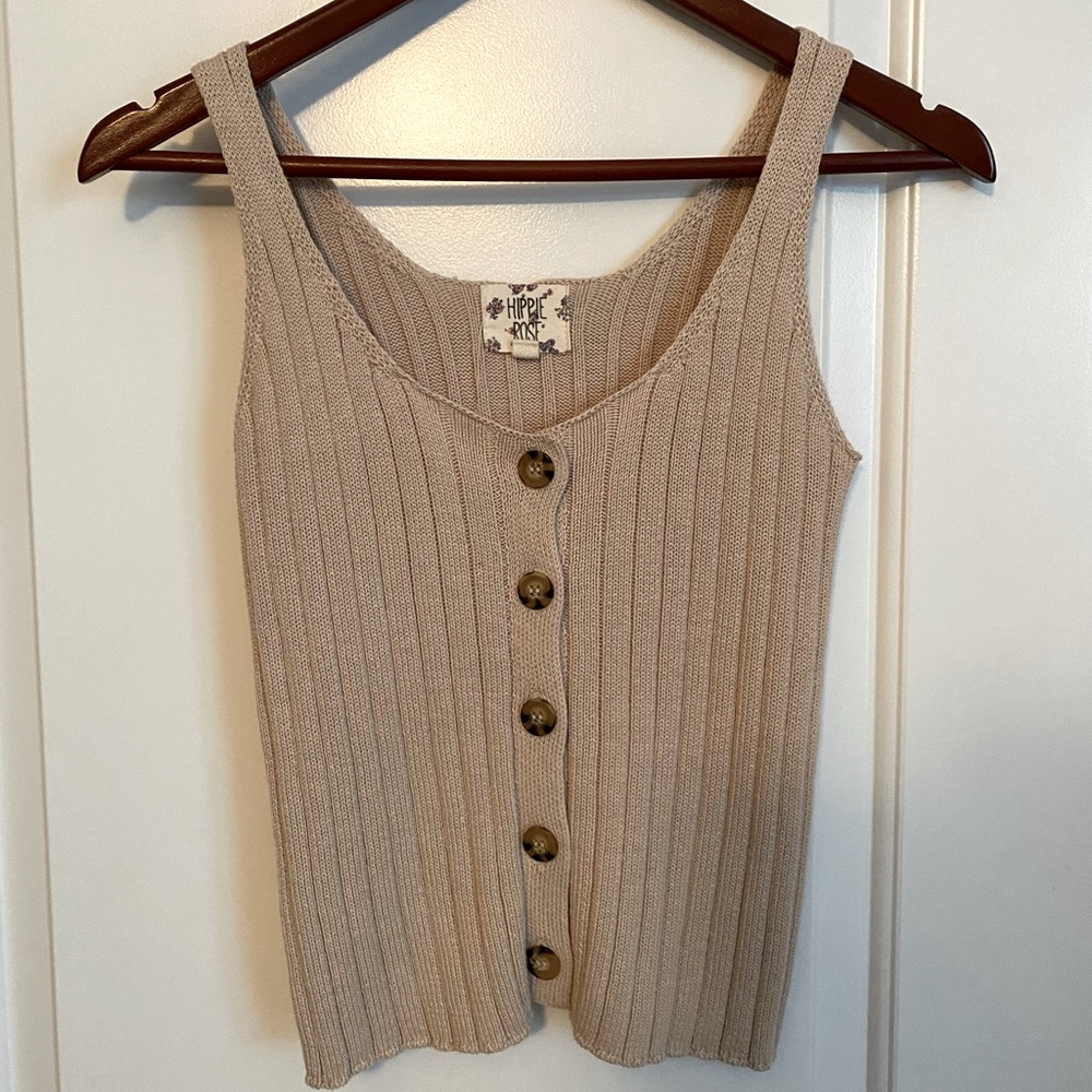 Hippie Rose knit tank top.